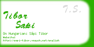 tibor sapi business card
